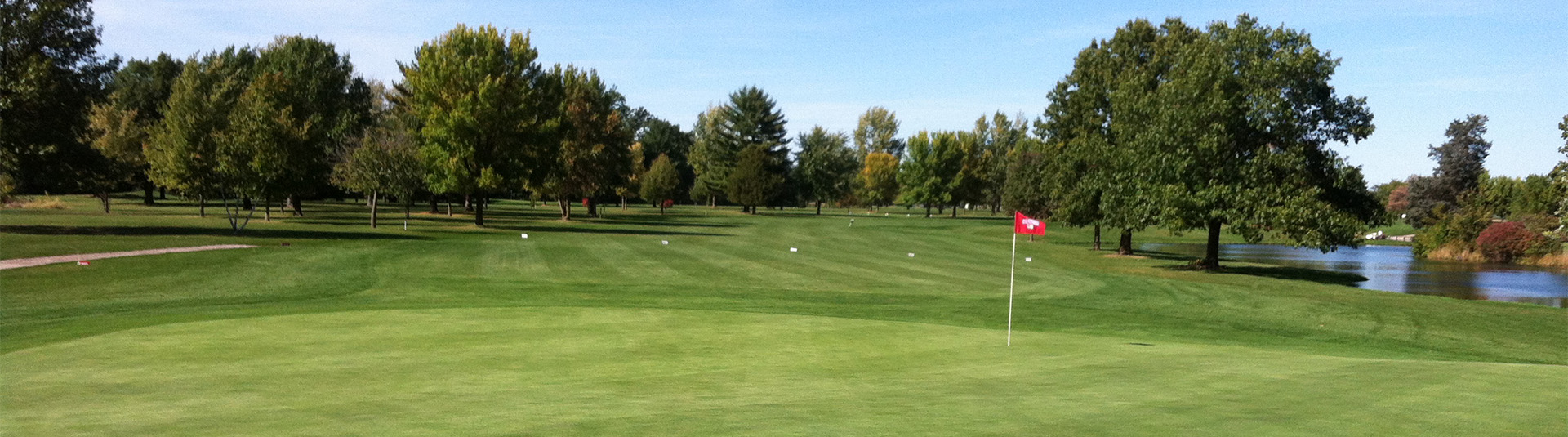 view of golf course green